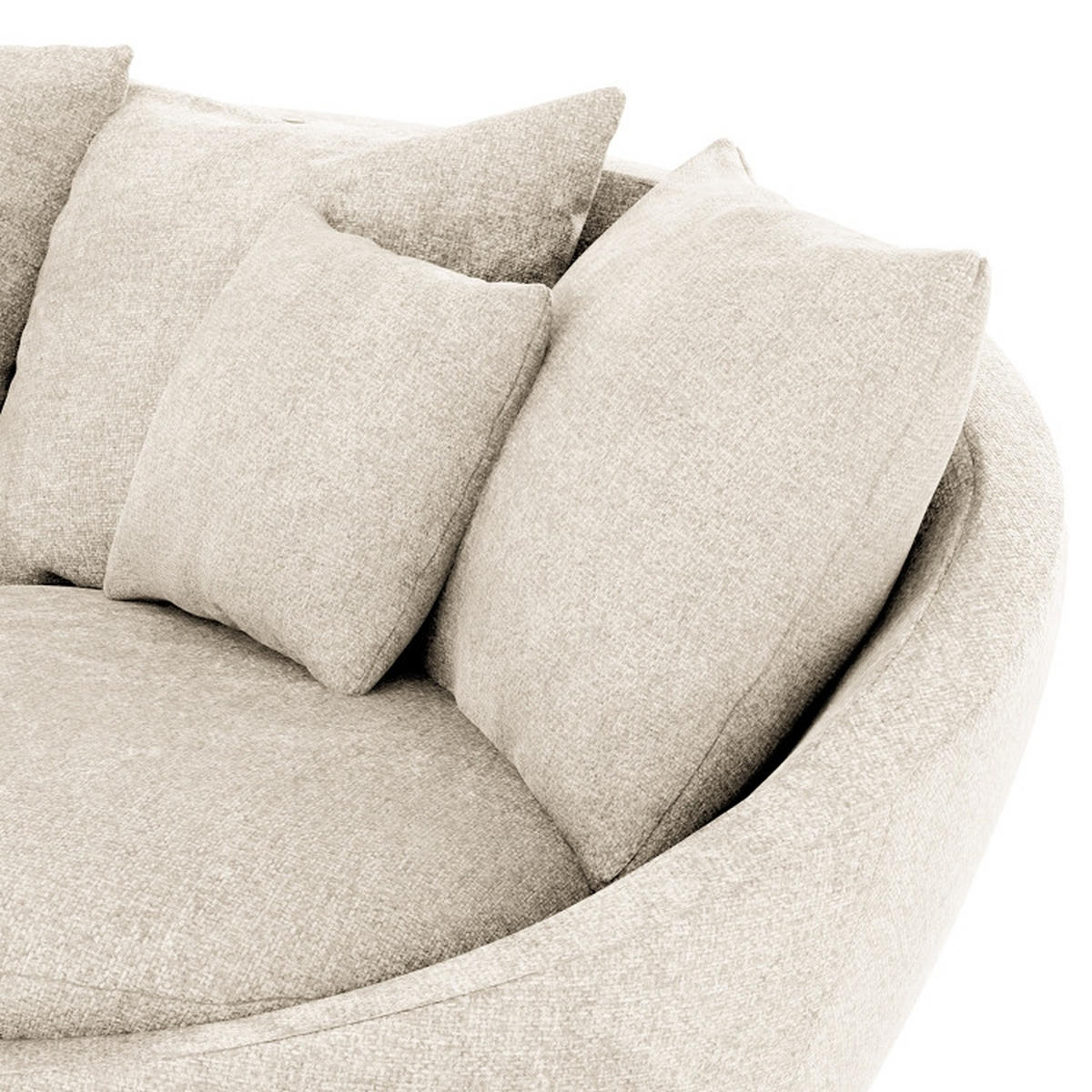 BIGSOFA in Chenille Silberfarben  - Silberfarben/Schwarz, Modern, Kunststoff/Textil (280/87/131cm) - Trendmanufaktur