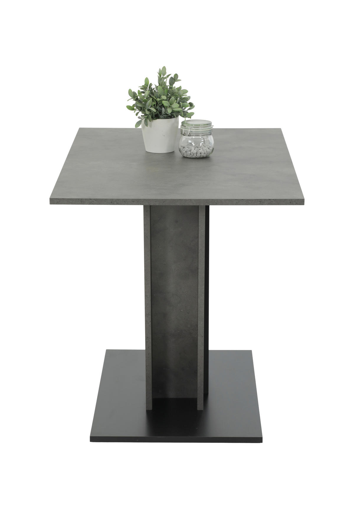 TISCHGRUPPE   - Dunkelgrau/Anthrazit, MODERN, Textil/Metall (110/76/70cm) - MID.YOU