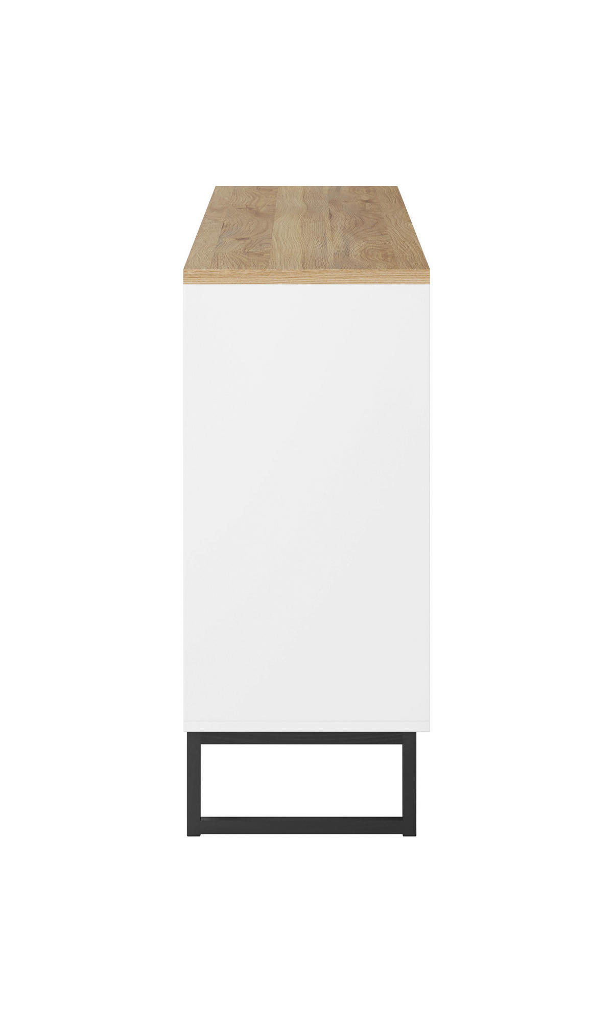 SIDEBOARD Alto 156,8/84,1/36,5 cm 3 Schublade(n)  - Weiss/Eichefarben, Design, Holzwerkstoff/Metall (156,8/84,1/36,5cm) - MID.YOU