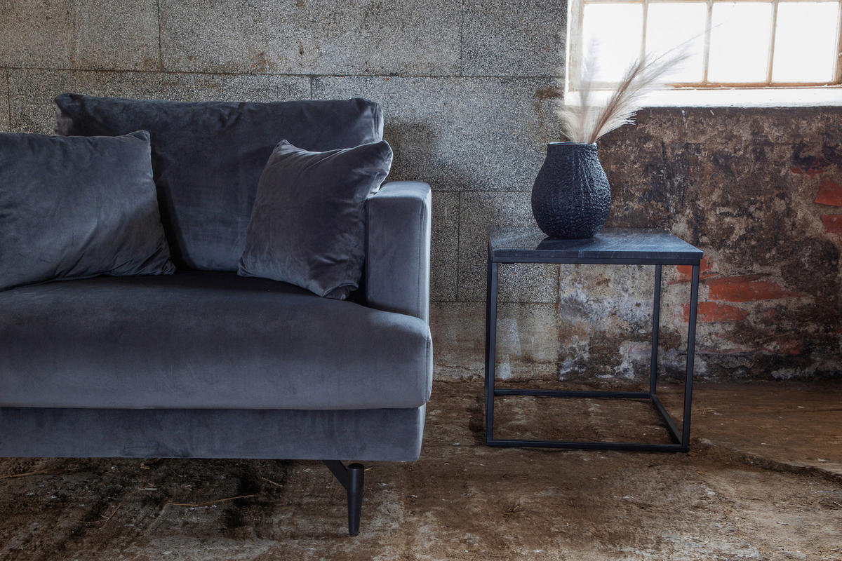 SESSEL in Dunkelgrau  - Dunkelgrau, Design, Textil/Metall (104/82/92cm) - Livetastic