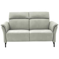 2-SITZER-SOFA in Mikrofaser Hellgrau  - Hellgrau/Schwarz, KONVENTIONELL, Textil/Metall (178/103/95cm) - Dieter Knoll
