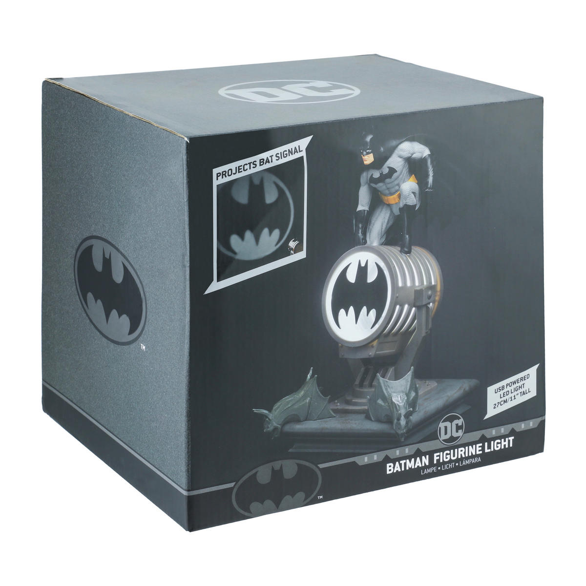 LED-DEKOLEUCHTE Batman 23.5/18.4/28 cm   - Schwarz/Weiß, Basics, Kunststoff (23.5/18.4/28cm) - DC