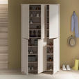 SCHUHSCHRANK  in 109,2/191,9/34,9 cm  - Sandfarben/Grau, Basics, Holzwerkstoff/Kunststoff (109,2/191,9/34,9cm) - Xora