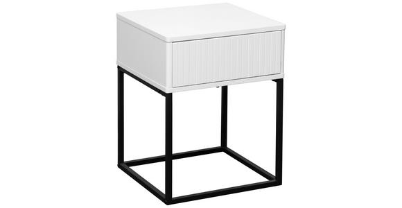 NACHTKÄSTCHEN 40/52/38,5 cm  in Schwarz, Weiß  - Schwarz/Weiß, Design, Holzwerkstoff/Metall (40/52/38,5cm) - Carryhome