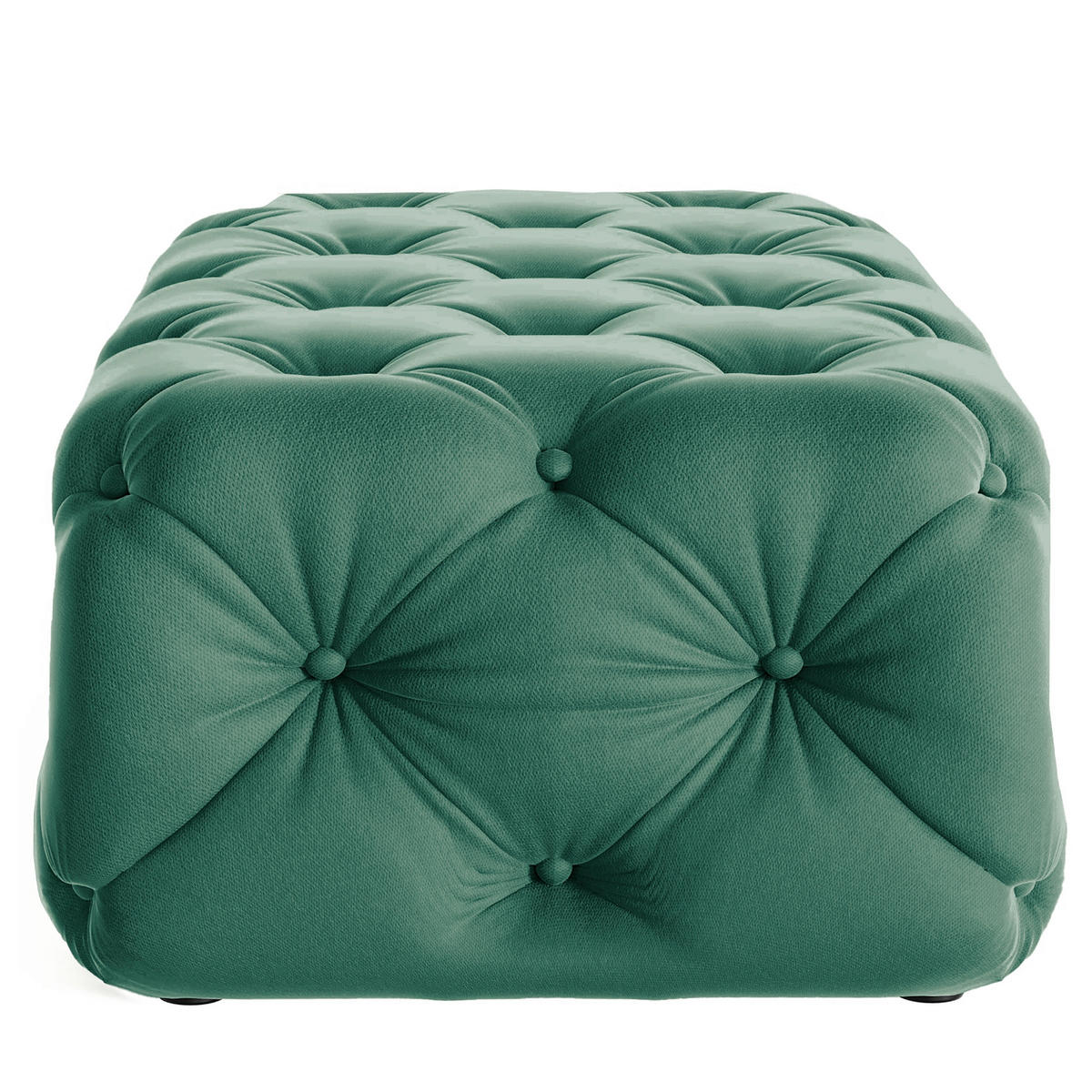 HOCKER in Textil Dunkelgrün  - Dunkelgrün/Schwarz, Design, Kunststoff/Textil (130/39/65cm) - P & B