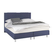 POSTEL BOXSPRING, 180 cm x 200 cm, textil, modrá - modrá/barvy hliníku, Design, dřevo/textil (180/200cm) - Carryhome
