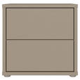 NACHTSCHRANK 50/48/42 cm  - Taupe/Silberfarben, Trend, Holzwerkstoff/Kunststoff (50/48/42cm) - Carryhome