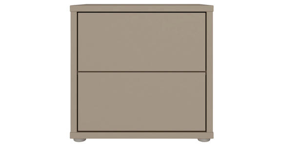 NACHTSCHRANK 50/48/42 cm  - Taupe/Silberfarben, Trend, Holzwerkstoff/Kunststoff (50/48/42cm) - Carryhome
