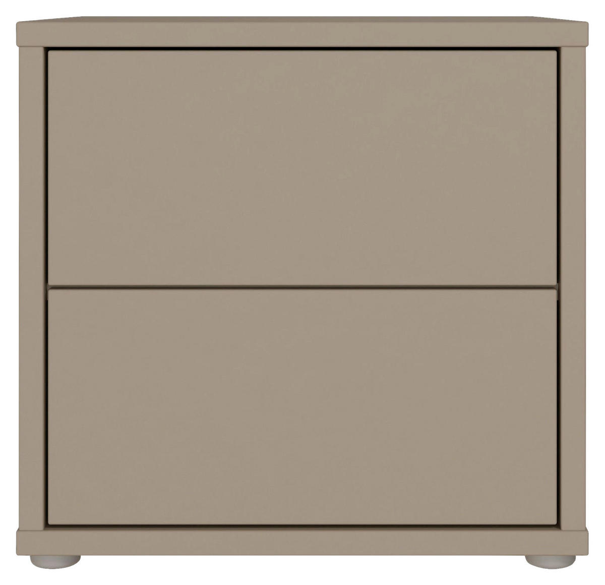 NACHTSCHRANK 50/48/42 cm  - Taupe/Silberfarben, Trend, Holzwerkstoff/Kunststoff (50/48/42cm) - Carryhome