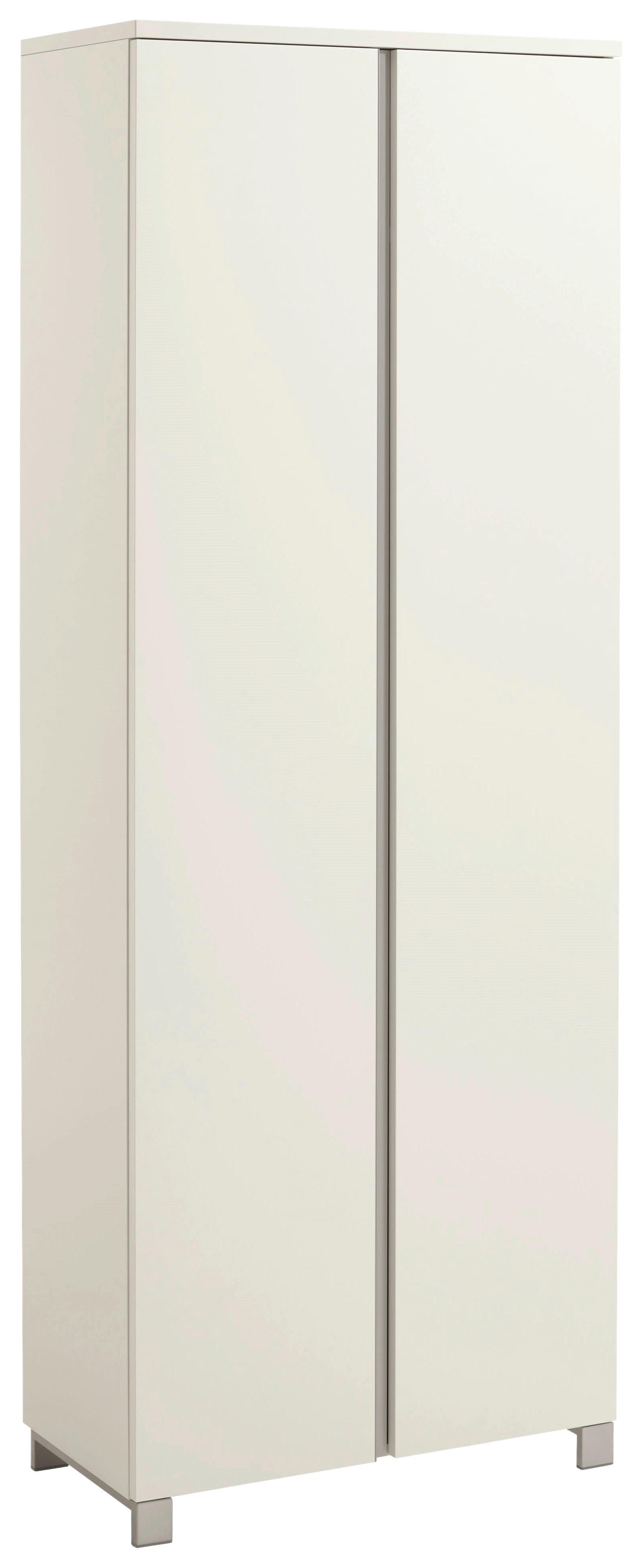 GARDEROBENSCHRANK 70/193/37 cm  - Silberfarben/Weiß, Design, Holzwerkstoff (70/193/37cm)
