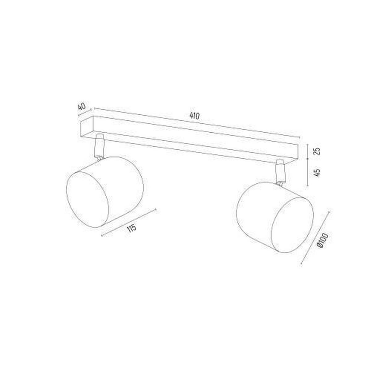 DECKENLEUCHTE Argon Isola 19,5/11,5/48 cm   - Goldfarben, Design, Metall (19,5/11,5/48cm)