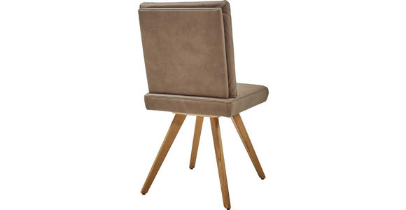 STUHL in Mikrofaser Holz, Textil - Taupe/Eichefarben, Design, Holz/Textil (46/94/58cm) - Dieter Knoll