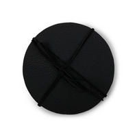 UNDERLÄGG 4 delar 10 cm - svart, Basics, läder (10cm)