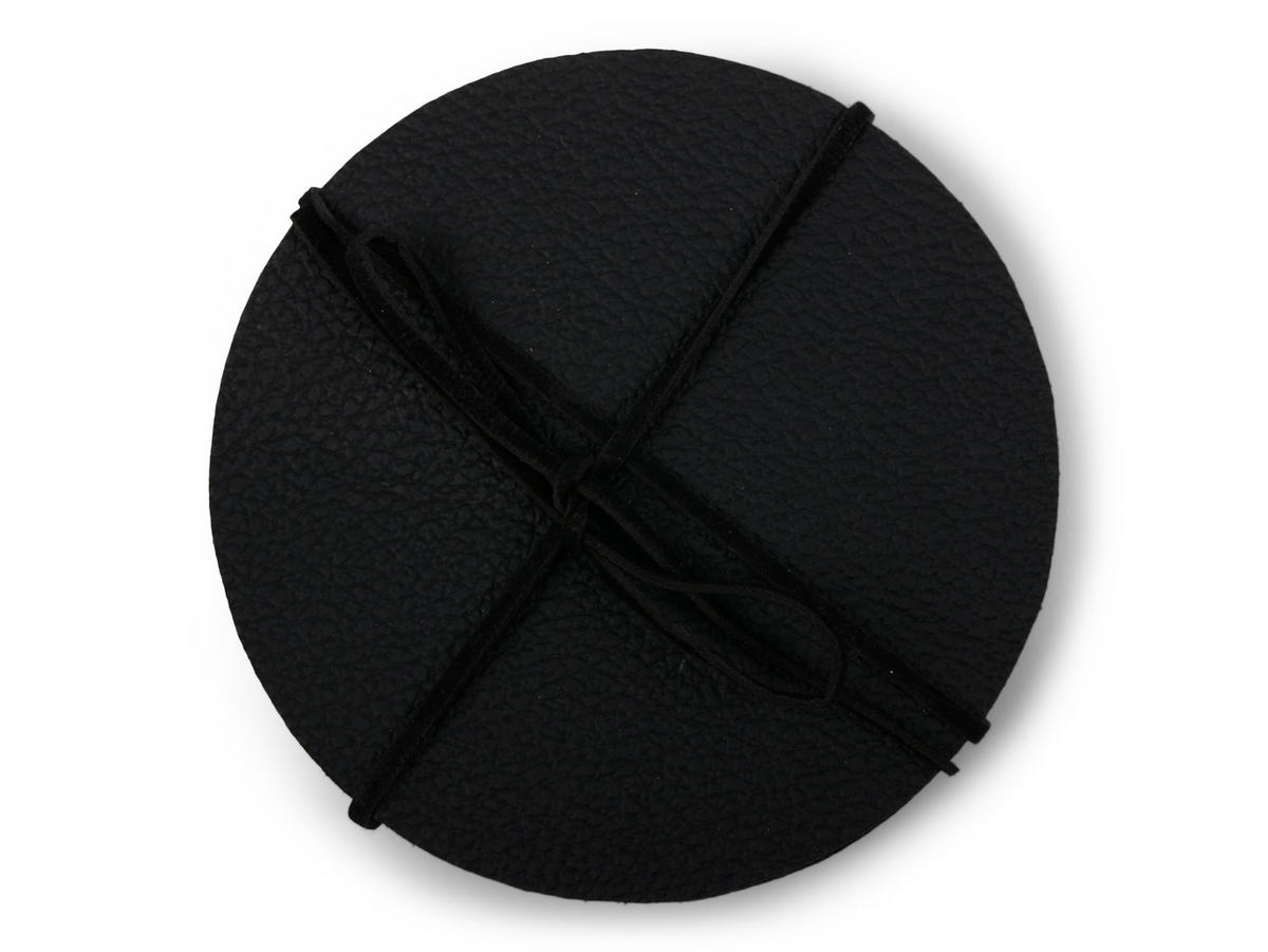 UNDERLÄGG 4 delar 10 cm - svart, Basics, läder (10cm)