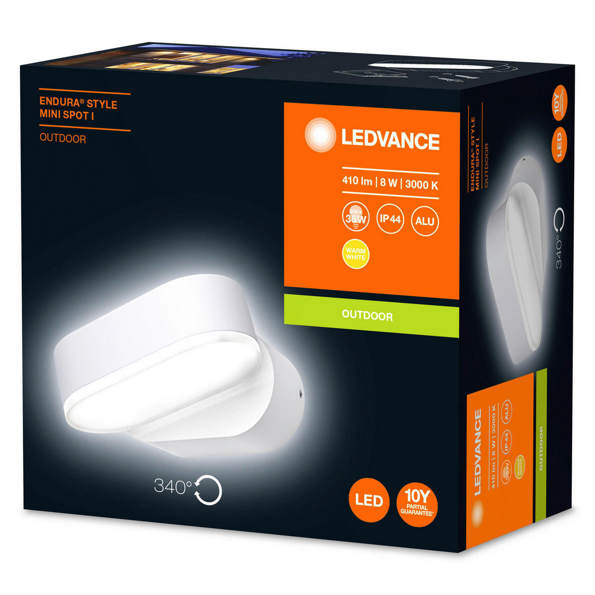 AUßENWANDLEUCHTE Endura Style Mini Spot 10/11/5,4 cm   - Weiß, Basics, Kunststoff/Metall (10/11/5,4cm) - Ledvance