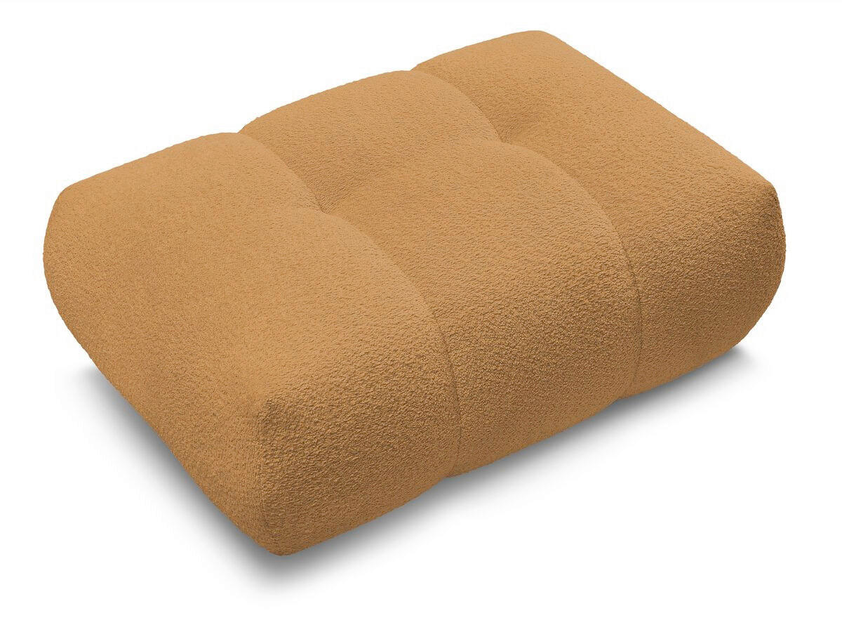 HOCKER FUJI  Bouclé Gelb  - Gelb/Schwarz, MODERN, Kunststoff/Textil (112/44/80cm)