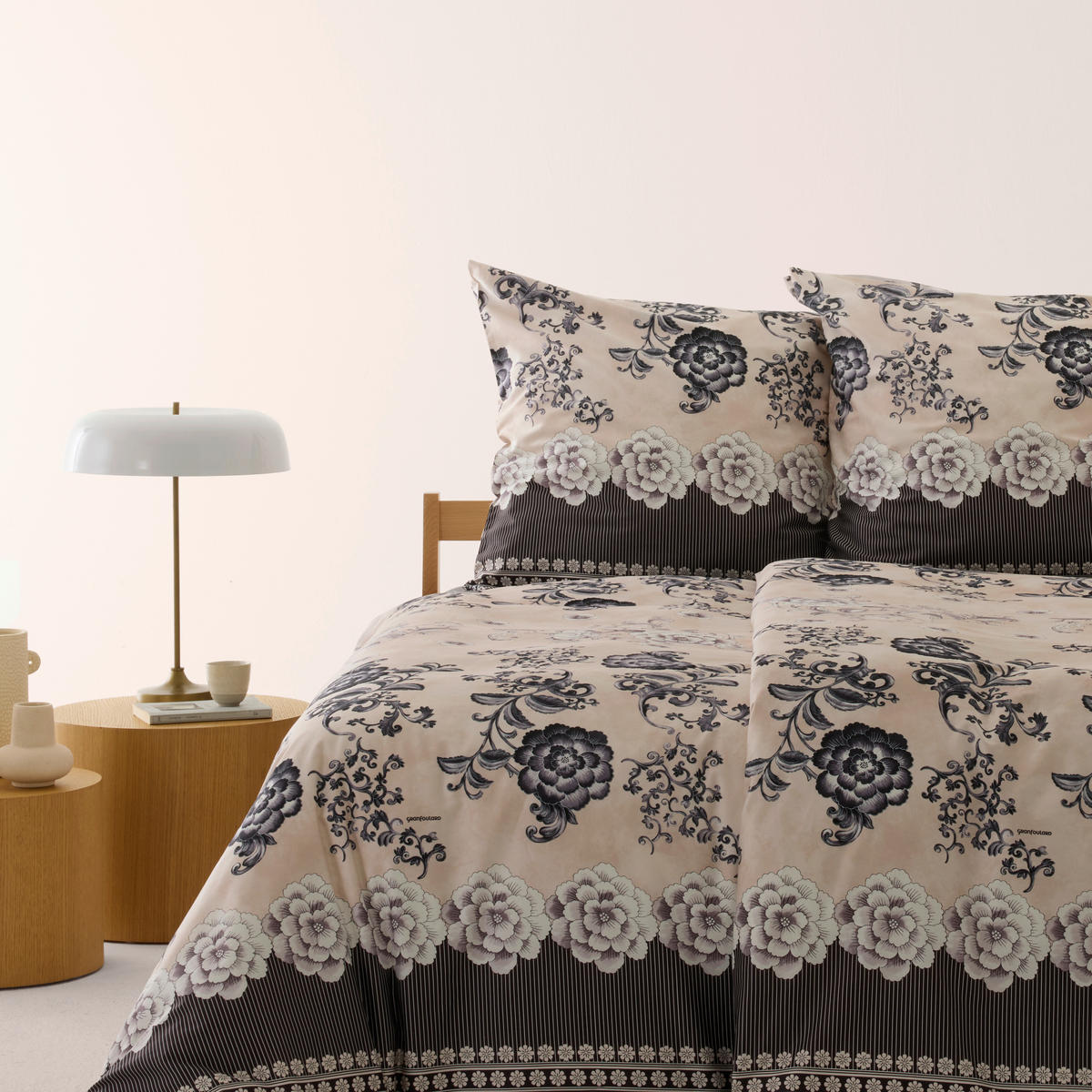 BETTWÄSCHE Paraggi Satin 135/200 cm  - Schwarz, KONVENTIONELL, Textil (135/200cm) - Bassetti