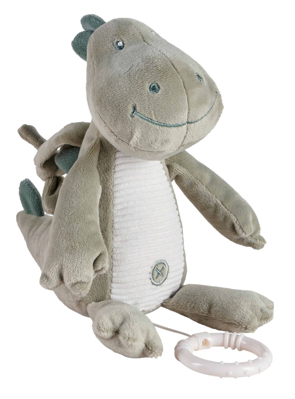 NAŤAHOVACIA HRAČKA S MELÓDIOU - zelená, Basics, textil/plast (22cm) - Patinio