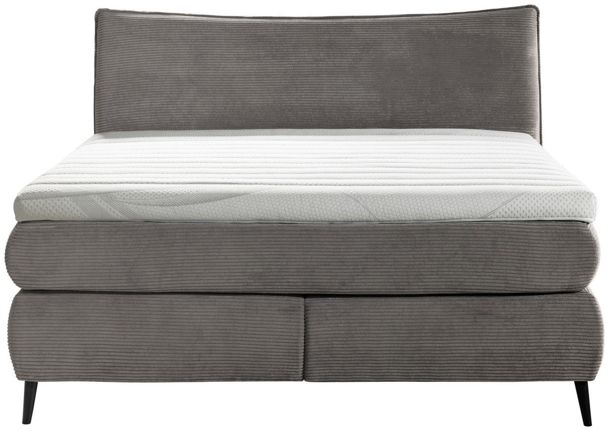 BOXSPRINGBETT 160/200 cm  in Grau  - Schwarz/Grau, Trend, Holz/Textil (160/200cm) - Esposa