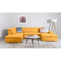 WOHNLANDSCHAFT Ramzes Gelb  - Gelb/Beige, Design, Textil/Metall (215/328/173cm) - MID.YOU