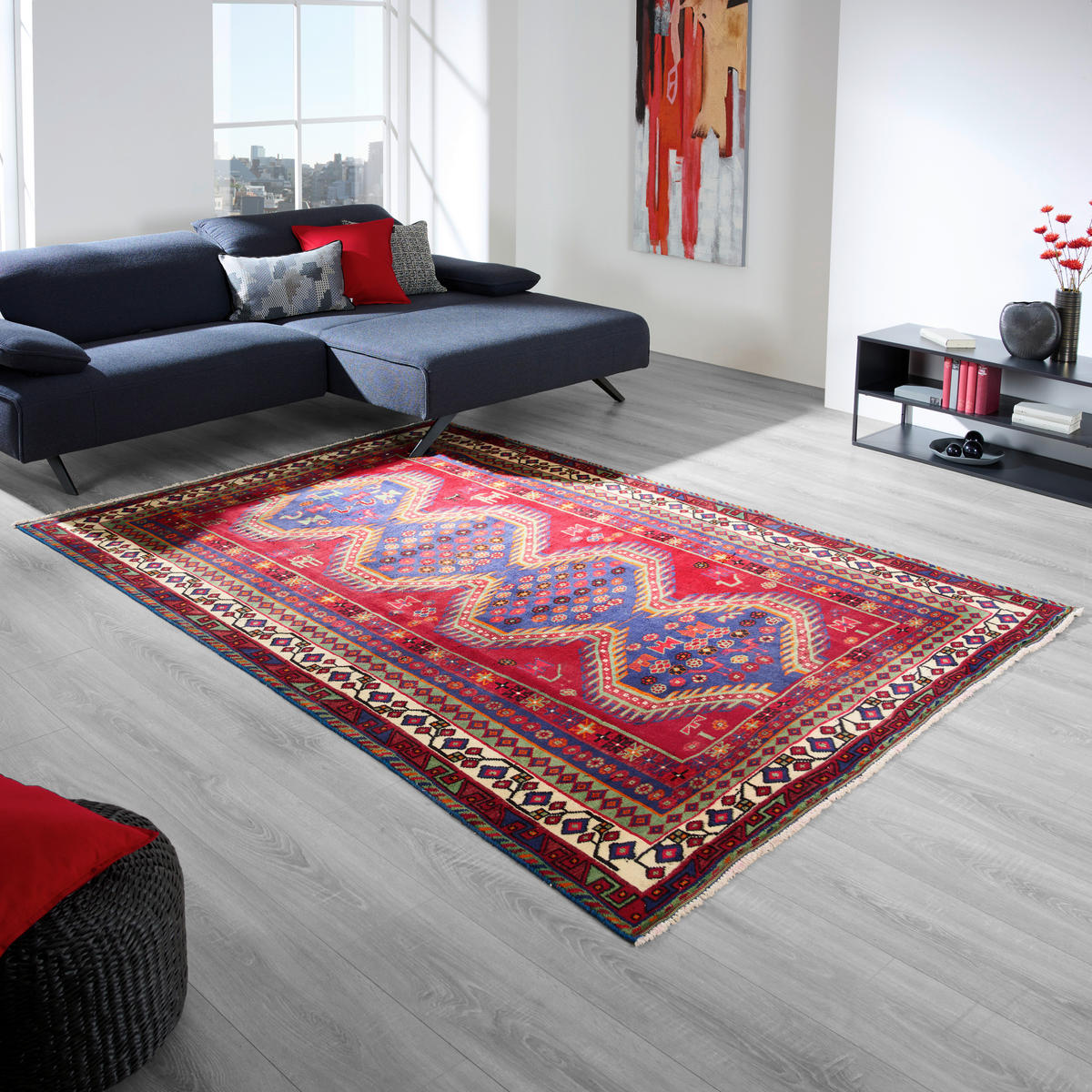ORIENTALISK MATTA 155/230 cm Sirdjan Persien Classic  - röd, Lifestyle, textil (155/230cm) - Cazaris