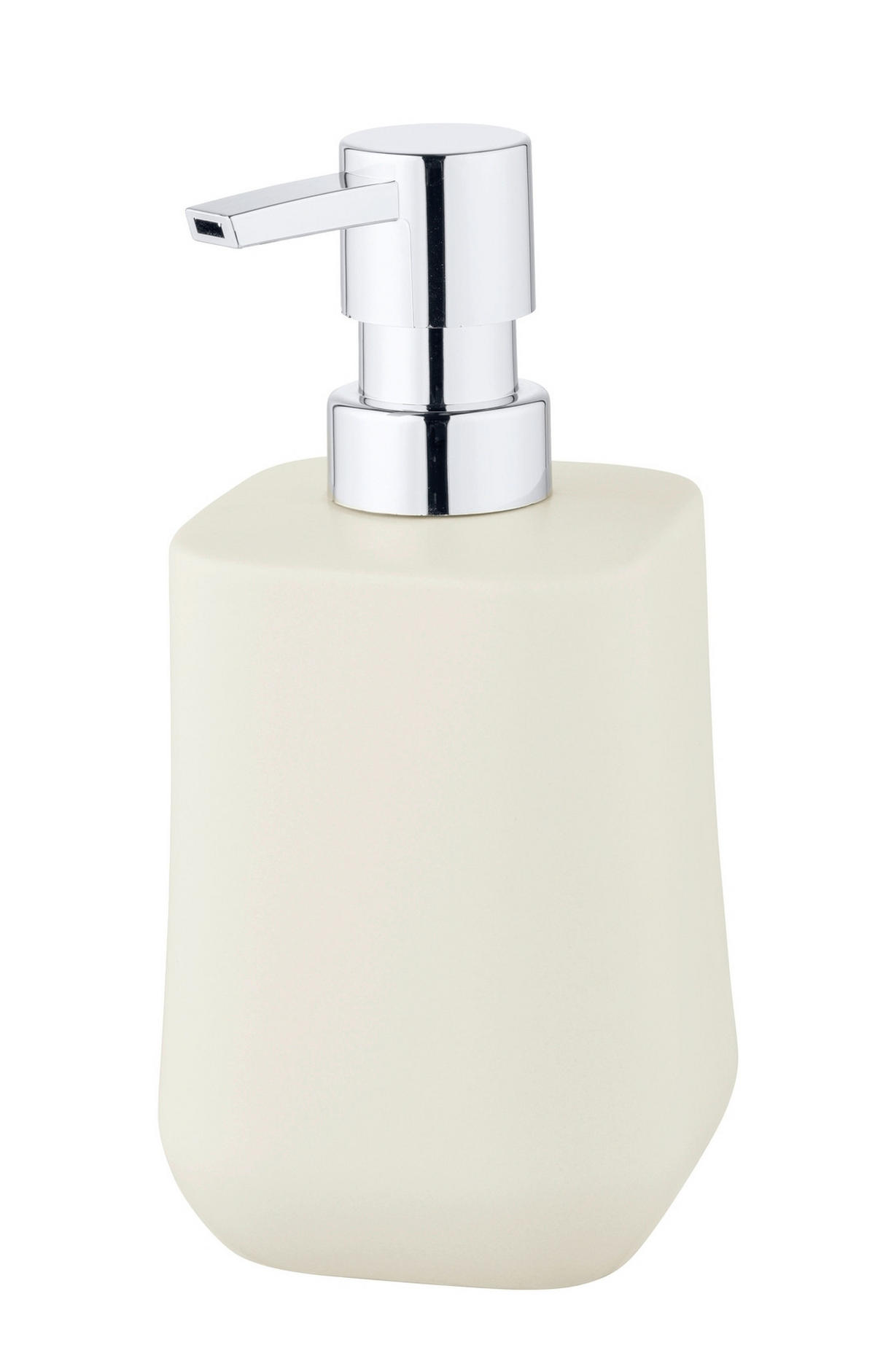 SEIFENSPENDER ADINE  - Chromfarben/Ecru, KONVENTIONELL, Keramik/Kunststoff (8/16,5/8cm) - Schöner Wohnen