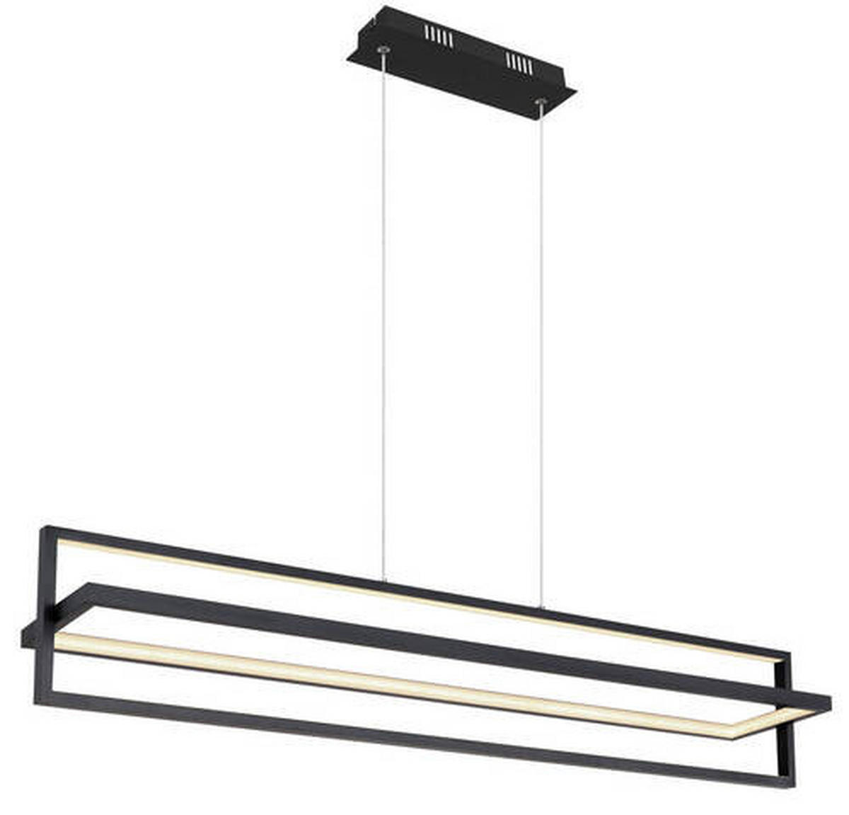VISEČA SVETILKA     102/18/120 cm          - črna/opal, Trend, kovina/umetna masa (102/18/120cm) - Globo