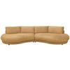 BIGSOFA Chenille Goldfarben  - Goldfarben/Schwarz, Design, Kunststoff/Textil (410/86/166cm) - Pure Home Lifestyle