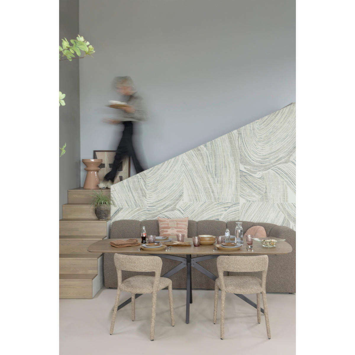 ECKBANK  in Braun  - Schwarz/Braun, MODERN, Kunststoff/Textil (83/83/83cm) - Livetastic