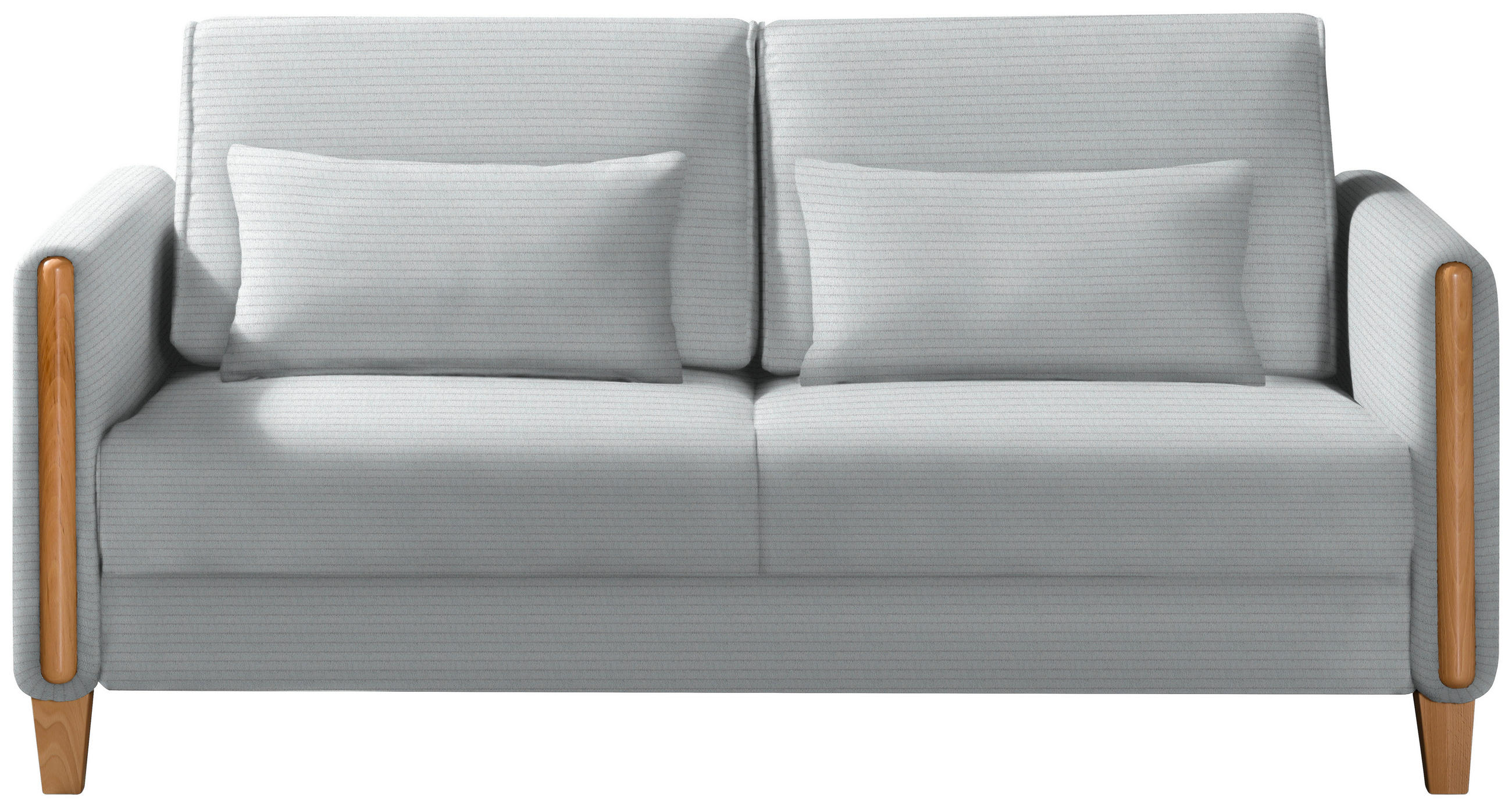 SCHLAFSOFA in Holz, Textil Hellgrau, Buchefarben  - Buchefarben/Hellgrau, Design, Holz/Textil (174/88/104cm) - Niels Andersson