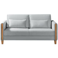 SCHLAFSOFA in Holz, Textil Buchefarben, Hellgrau  - Buchefarben/Hellgrau, Design, Holz/Textil (174/88/104cm) - Niels Andersson