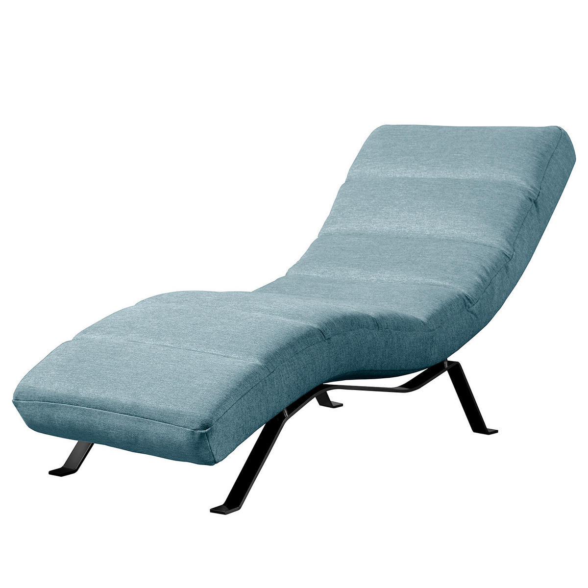 RELAXLIEGE SWING Webstoff Blau  - Blau/Schwarz, Design, Textil/Metall (65/65/171cm) - Livetastic