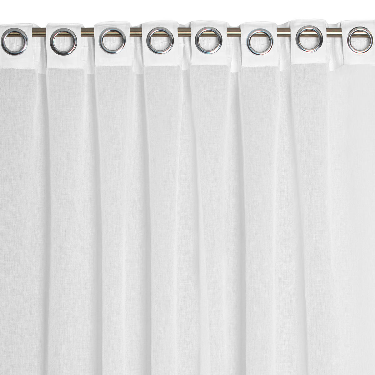 FERTIGVORHANG  halbtransparent   280/240 cm  - Weiß, Basics, Textil (280/240cm)