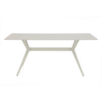 ESSTISCH Beige rechteckig   - Beige/Weiß, MODERN, Stein/Metall (90/180/76cm) - MID.YOU