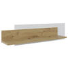 WANDBOARD in 120/30/25 cm Weiss, Eiche Artisan  - Weiss/Eiche Artisan, Modern, Holzwerkstoff (120/30/25cm) - Hom`in
