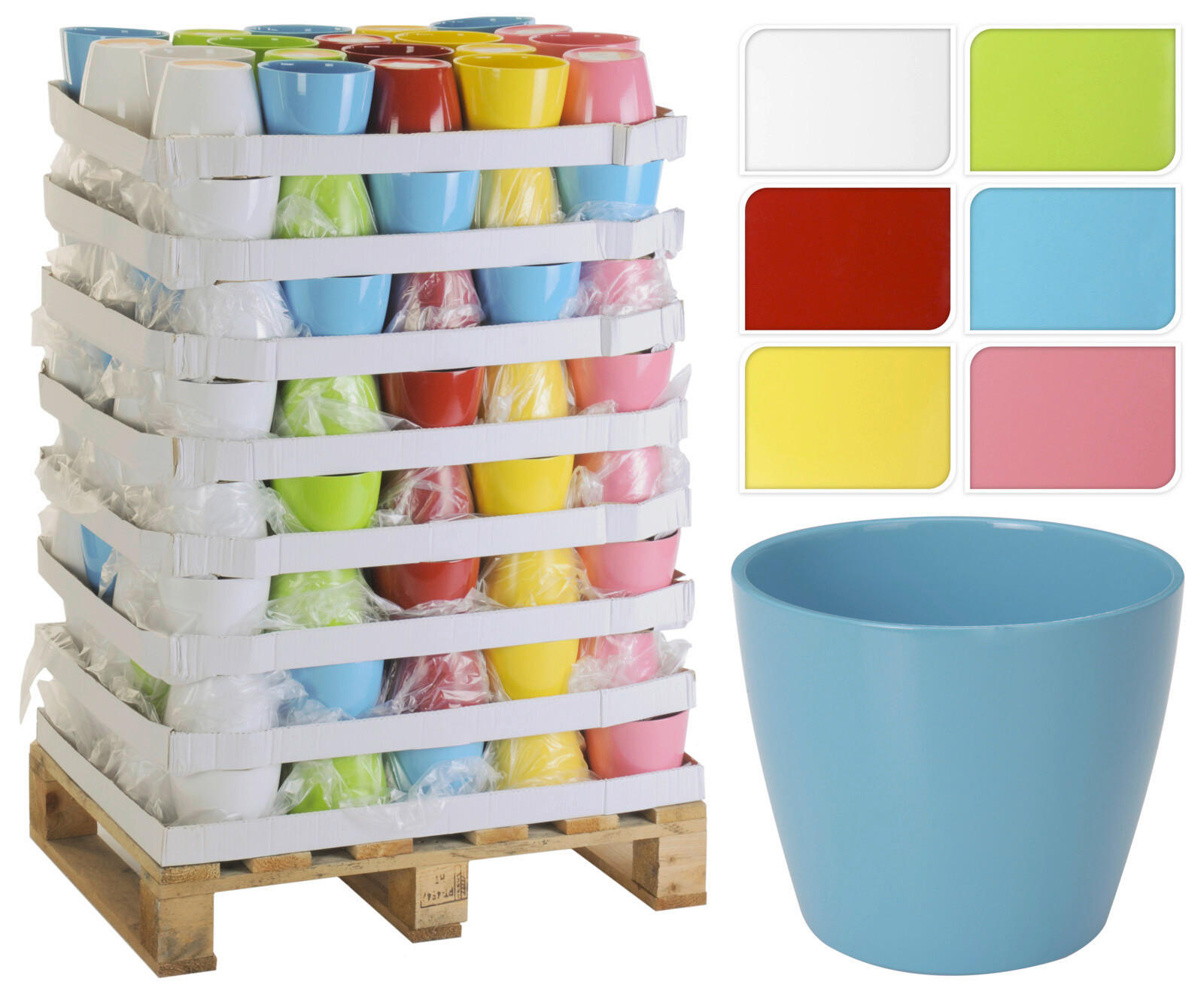 KVĚTINÁČ keramika, 12/15/15 cm - vícebarevná, Basics, keramika (12/15/15cm)