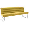 SITZBANK 218/89/68 cm  in Gelb, Edelstahlfarben  - Edelstahlfarben/Gelb, Design, Textil/Metall (218/89/68cm) - Dieter Knoll