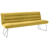 SITZBANK 218/89/68 cm Flachgewebe Gelb, Edelstahlfarben  - Edelstahlfarben/Gelb, Design, Textil/Metall (218/89/68cm) - Dieter Knoll