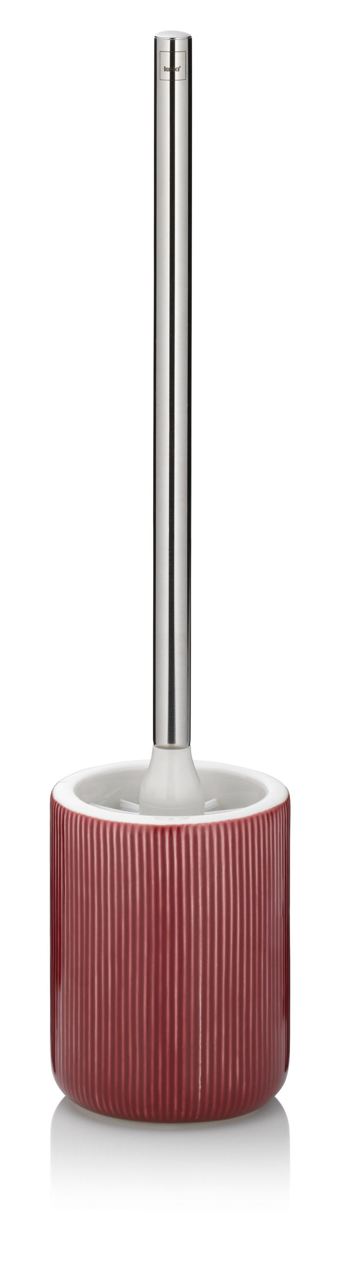 WC-BÜRSTENGARNITUR - Edelstahlfarben/Rot, Basics, Keramik/Kunststoff (10/45cm) - Kela