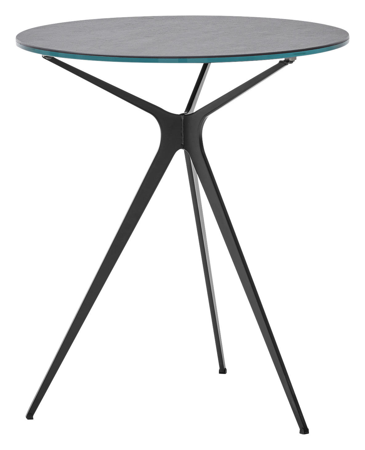 BEISTELLTISCH 50/50/55 cm Anthrazit, Schwarz rund  - Anthrazit/Schwarz, Design, Keramik/Metall (50/50/55cm) - Musterring