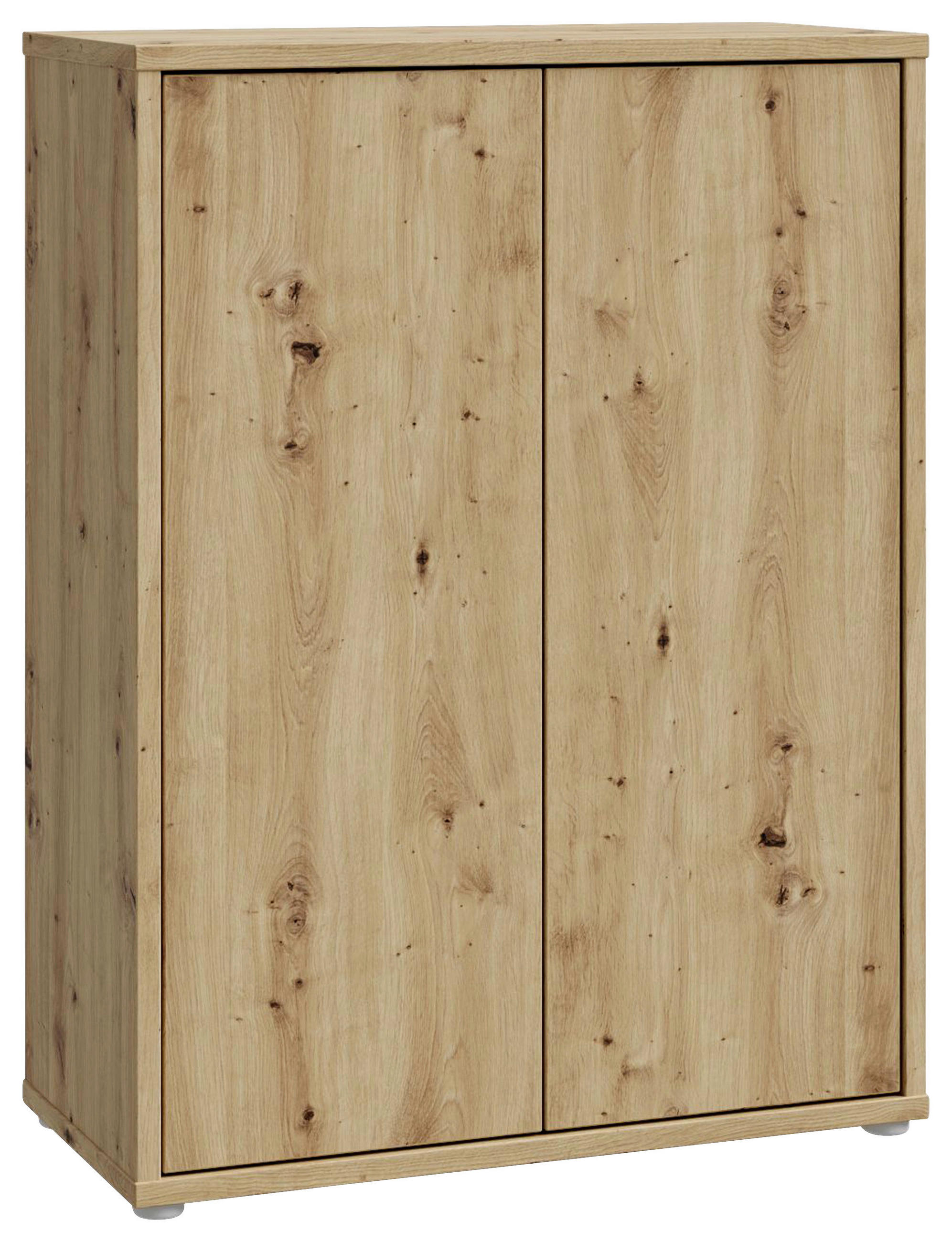 SKOSKÅP Alice Springs  i 74,5/99,1/34,9 cm  - grå/ek Artisan, Modern, trämaterial/plast (74,5/99,1/34,9cm) - Best Price