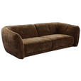 BIGSOFA Chenille Kupferfarben  - Schwarz/Kupferfarben, KONVENTIONELL, Kunststoff/Textil (290/86/121cm) - Cantus
