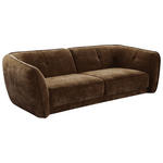 BIGSOFA Chenille Kupferfarben  - Schwarz/Kupferfarben, KONVENTIONELL, Kunststoff/Textil (290/86/121cm) - Cantus