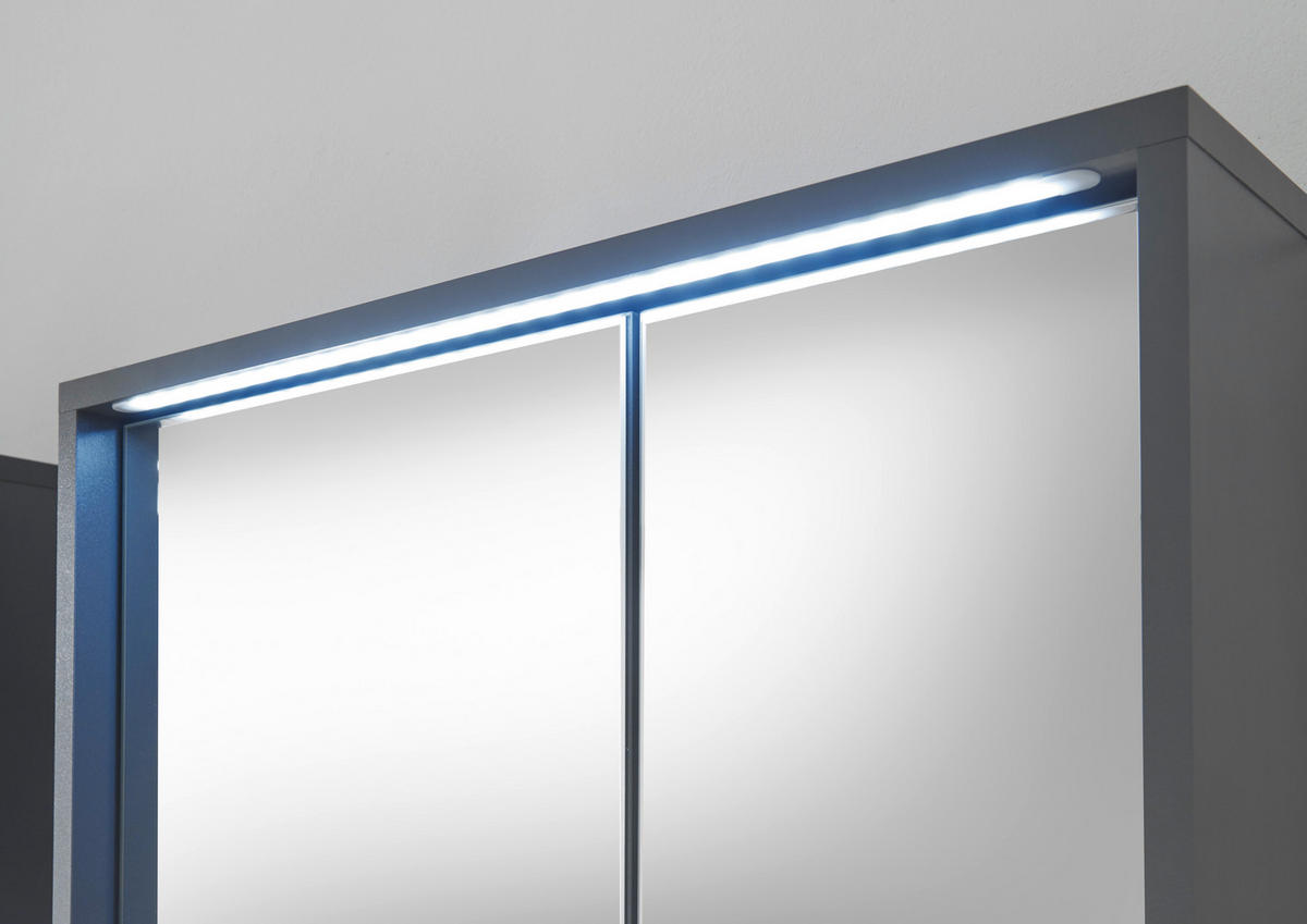 SPIEGELSCHRANK 60/75/20 cm  - Grau, MODERN, Glas/Holzwerkstoff (60/75/20cm) - MID.YOU