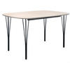 MATBORD svart, ek Bianco  utdragbar, finns i olika trädekorer  - ek Bianco/svart, Design, metall/trä (140-220/76/80cm) - Best Price