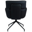 ARMLEHNSTUHL  Sitzfläche 360° drehbar, automatische Rückholfunktion  Echtleder  Schwarz  - Schwarz, Design, Leder/Metall (67/92/70cm) - Dieter Knoll