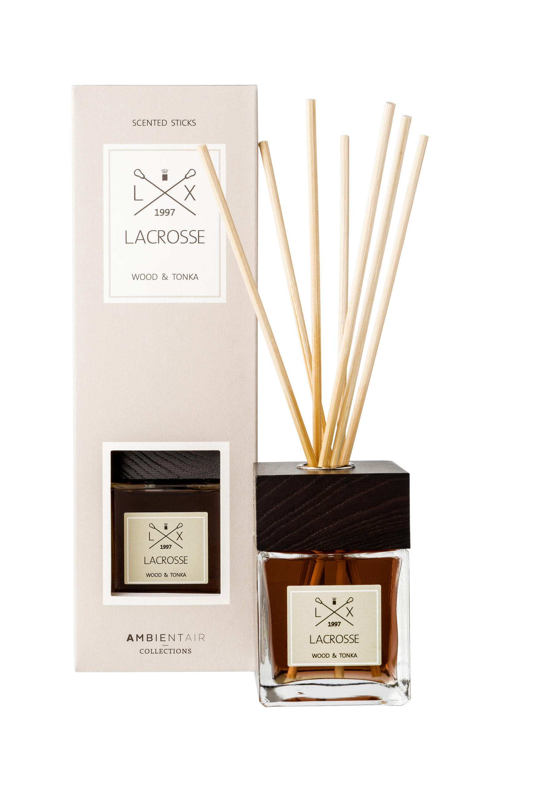 DIŠAVA ZA PROSTOR Wood&Tonka  - rjava, Basics, karton/steklo (100ml) - Lacrosse
