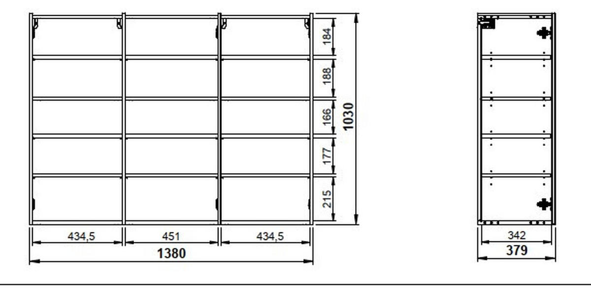 SCHUHSCHRANK Eichefarben, Kaschmir  - Kaschmir/Eichefarben, Design, Holzwerkstoff/Kunststoff (138/103/38cm)