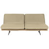 SCHLAFSOFA Palermo Beige Echtleder  - Beige/Schwarz, Design, Leder/Holz (204/92/90cm) - Dieter Knoll