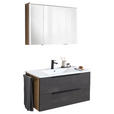 BADEZIMMER 3-teilig  in 92 cm  - Eichefarben/Schwarz, KONVENTIONELL, Glas/Keramik (92cm) - Dieter Knoll